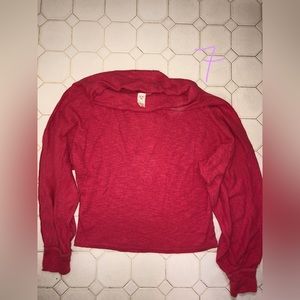 Free People pink cowl neck long sleeve tunic